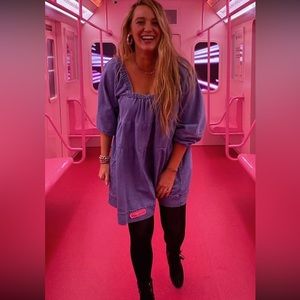 Free people denim tiered dress